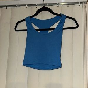 small blue racer back